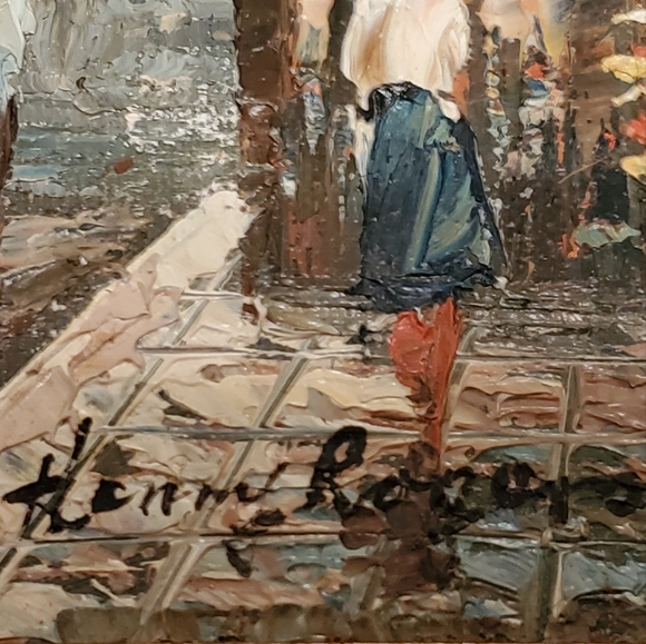 Oil Painting Original Signed Henri Henry Rogers Impressionism Solid Wood Frame - Picture 7 of 17